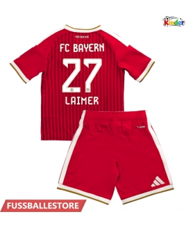 Günstige Bayern Munich Konrad Laimer #27 Heimtrikotsatz Kinder 2026-27 Kurzarm (+ Kurze Hosen)